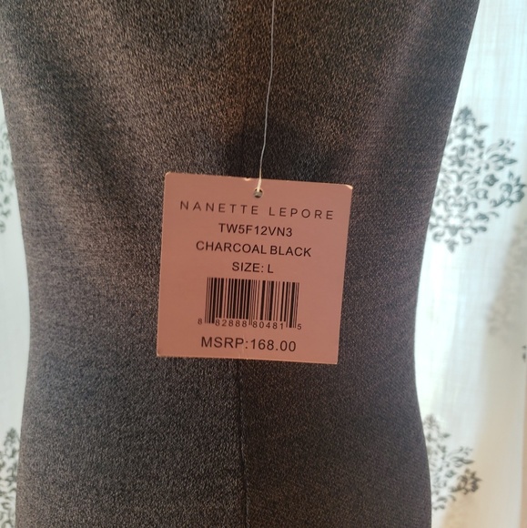 Nanette Lepore BNWT Charcoal Black Dress Large - Picture 3 of 7